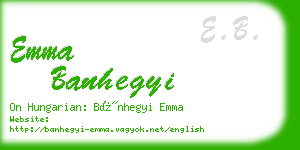 emma banhegyi business card